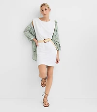 Petite Shirred Terry Mini Pocket Dress