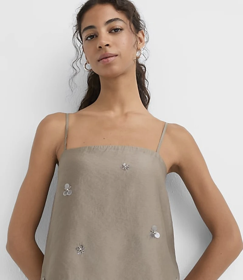 Petite Beaded Sequin Cluster Cami