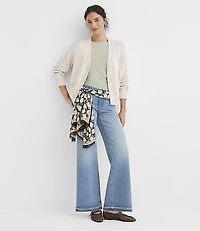 Saddle Sleeve V-Neck Pocket Cardigan