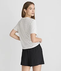 Petite Lou & Grey Striped Essential Modal Tee
