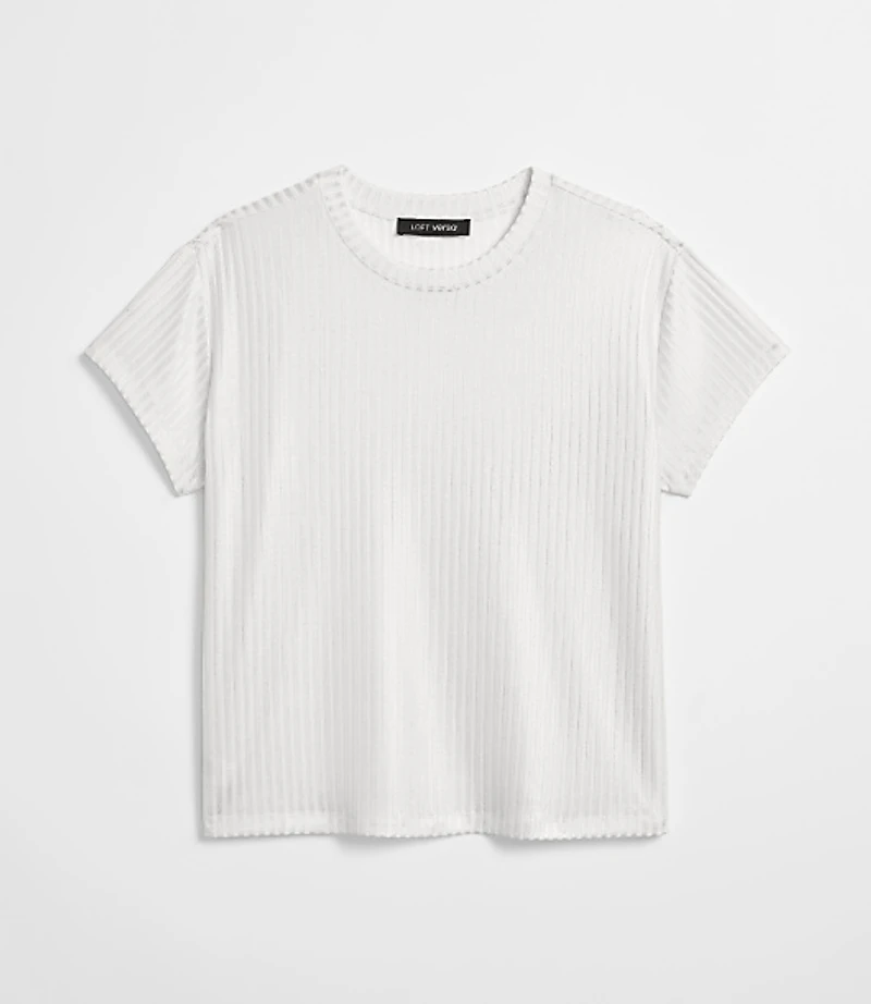 LOFT Versa Shimmer Ribbed Tee