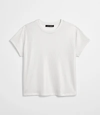 LOFT Versa Shimmer Ribbed Tee