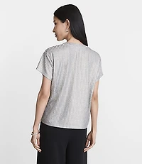 LOFT Versa Shimmer Ribbed Tee