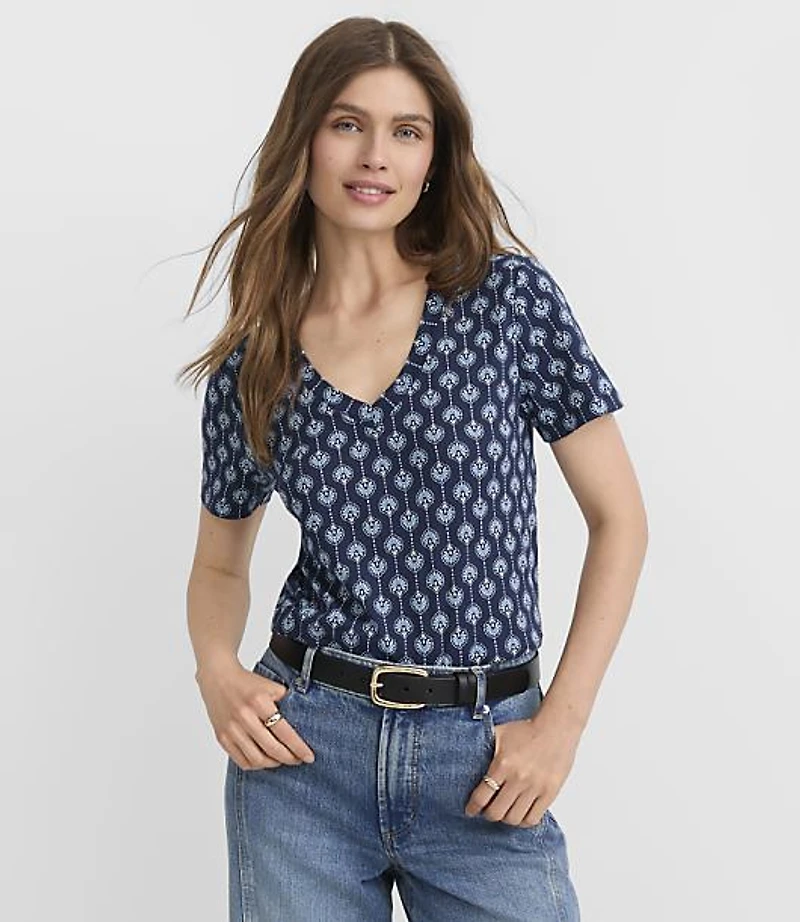 Lotus Flower Everyday V-Neck Tee