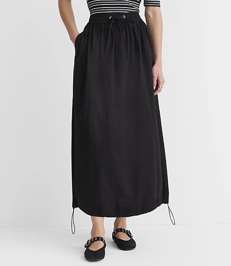 Petite Parachute Midi Skirt