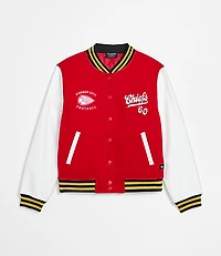The Wild Collective Kansas City Chiefs Pearl Varsity Jacket