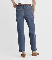 Rivete Curvy Low Rise Straight Jeans Medium Original Enzyme Wash