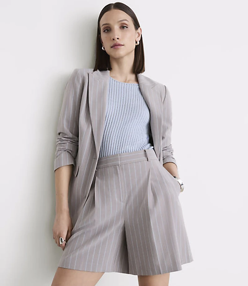LOFT Versa Seasonless Stretch Tailored Blazer Stripe