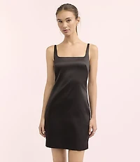 Lately Satin Cutout Back Mini Dress