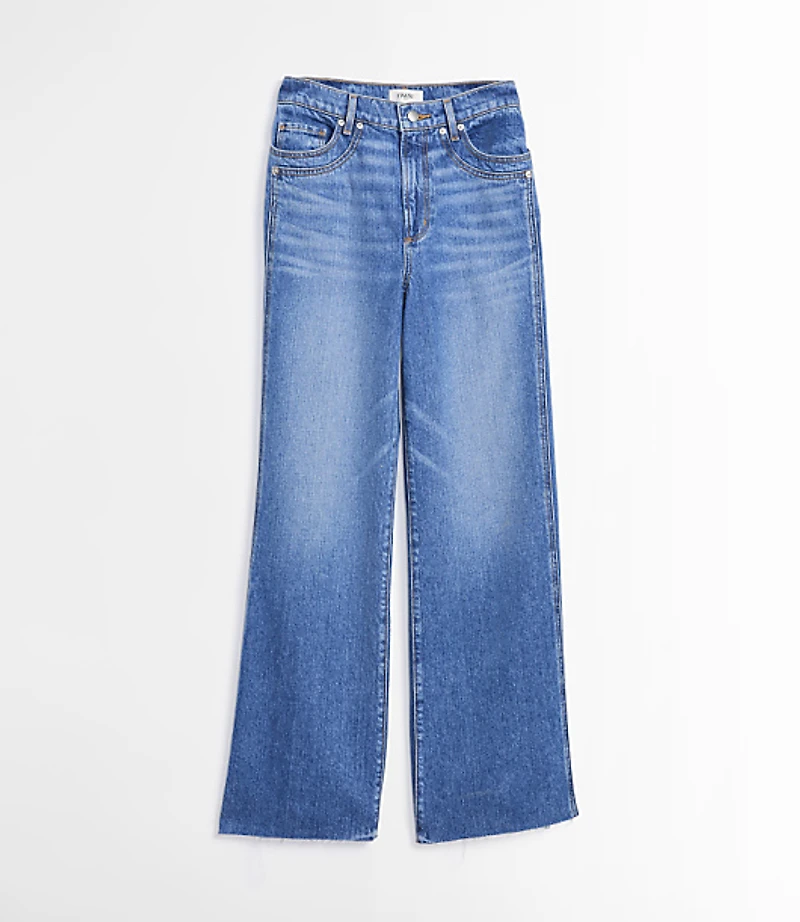 Rivete Curvy Side Paneled Fresh Cut High Rise Relaxed Wide Leg Jeans Diem Wash
