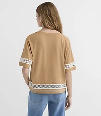 Lace Trim Jersey Tee