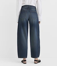 Rivete Petite Curvy Seamed High Rise Horseshoe Jeans Lune Wash