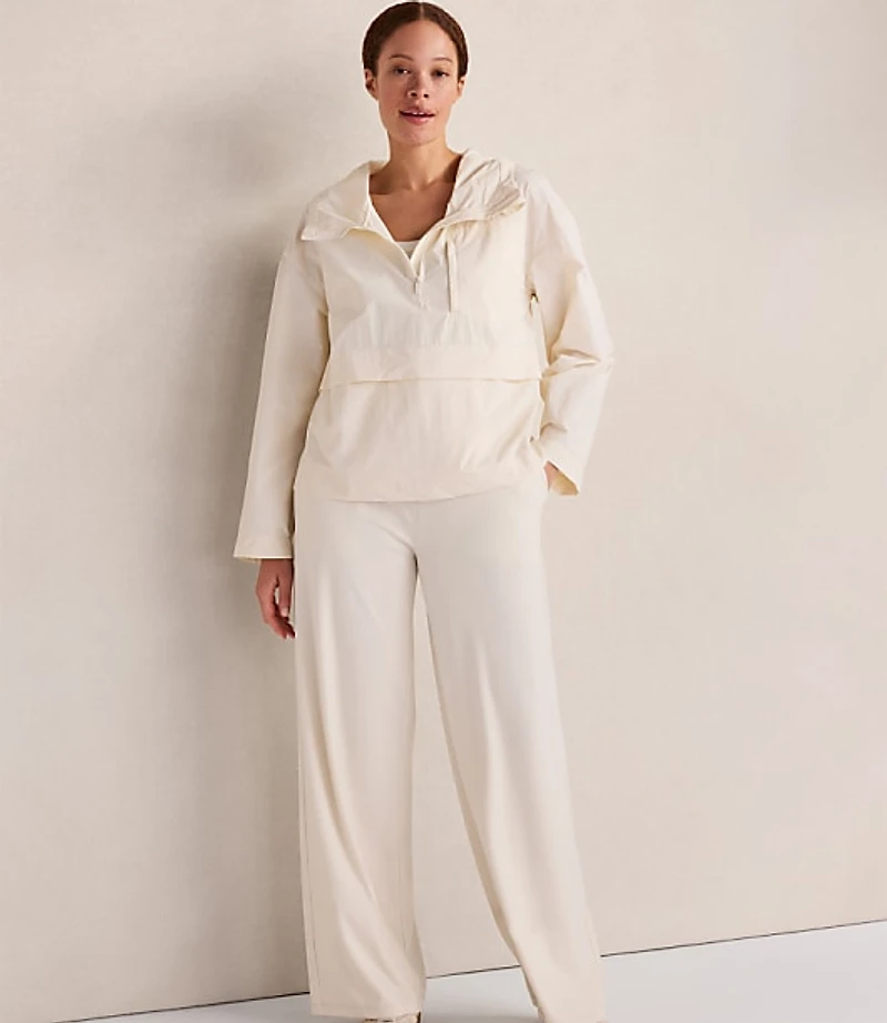 Haven Well Within Crinkle Nylon Half-Zip Hooded Jacket