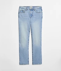 Rivete Petite Curvy Mid Rise Stovepipe Jeans Aura Wash