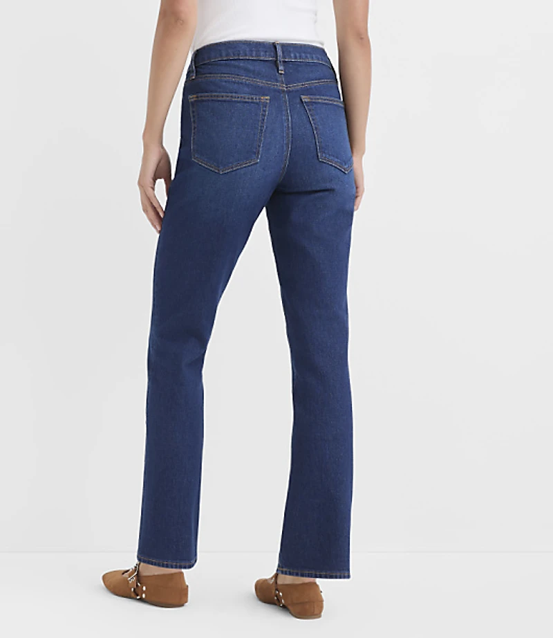 Rivete Petite Curvy Mid Rise Stovepipe Jeans Classic Wash