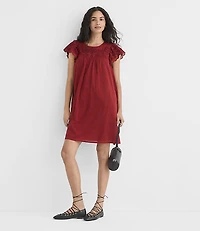 Petite Scalloped Flutter Mini Pocket Dress