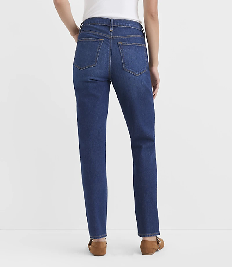 Rivete Tall Mid Rise Stovepipe Jeans Classic Wash