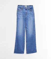 Rivete Petite Curvy Side Paneled Fresh Cut High Rise Relaxed Wide Leg Jeans Diem Wash