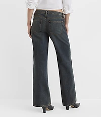Rivete Tall Low Rise Wide Leg Jeans Lune Wash