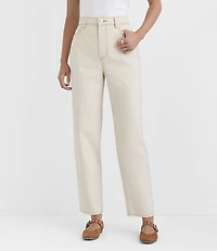 Rivete Tall High Rise Straight Jeans Ecru