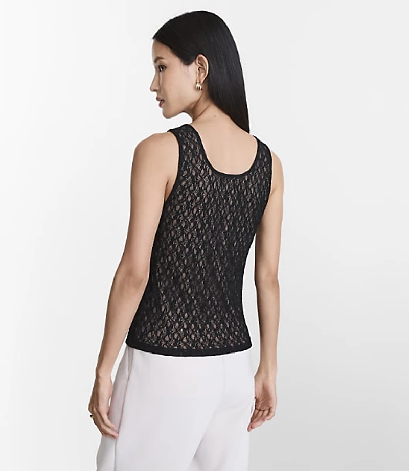 LOFT Versa Lace Scoop Neck Tank Top