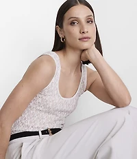 LOFT Versa Lace Scoop Neck Tank Top