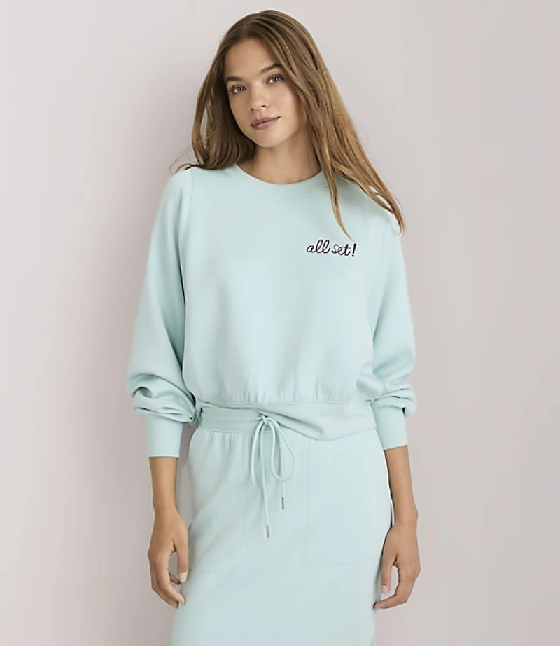Petite Lou & Grey All Set! Scubasoft Batwing Sleeve Sweatshirt