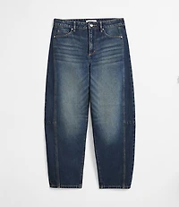 Rivete Petite Curvy Seamed High Rise Horseshoe Jeans Lune Wash