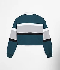 The Wild Collective Philadelphia Eagles Cropped Polo Top