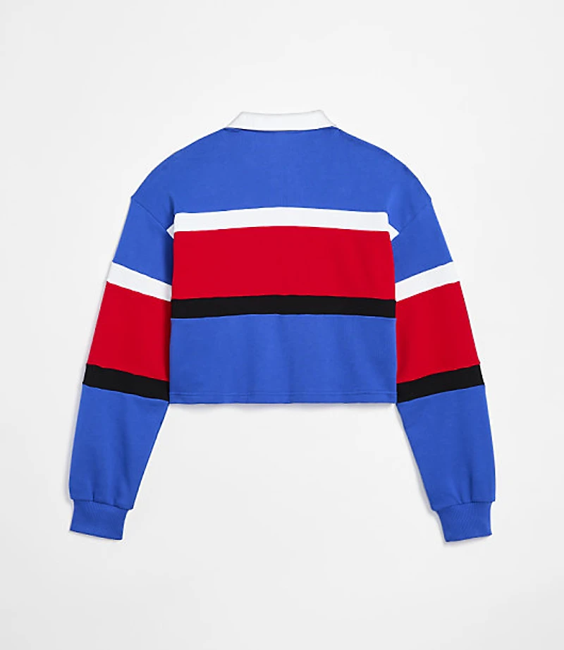 The Wild Collective Buffalo Bills Cropped Polo Top