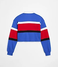 The Wild Collective Buffalo Bills Cropped Polo Top