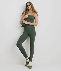 Lou & Grey Heathered Brushedsoft Crossover Waist Leggings