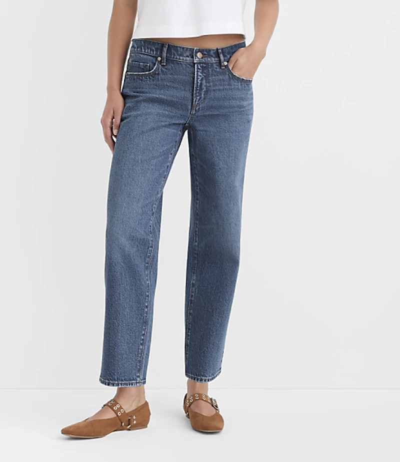 Rivete Tall Low Rise Straight Jeans Medium Original Enzyme Wash