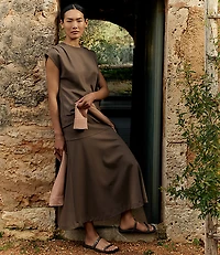 Haven Well Within Organic Cotton Interlock Midi Skirt