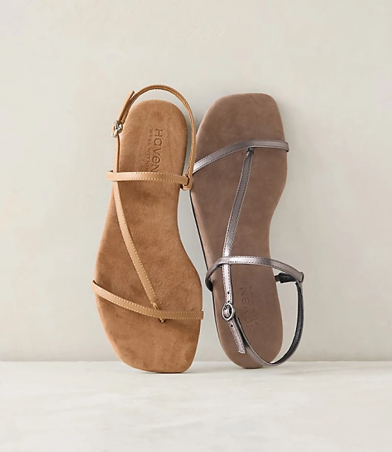 Haven Well Within Leather T-Strap Sandals