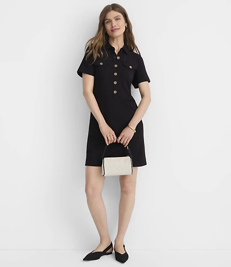 Petite Ponte Mini Pocket Dress