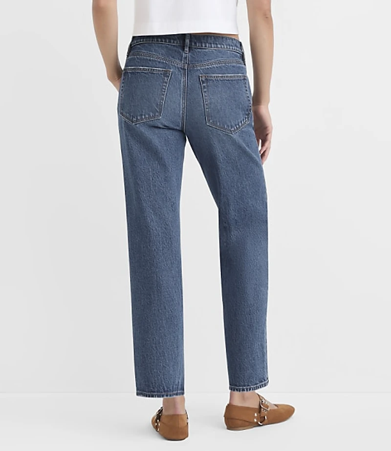 Rivete Petite Low Rise Straight Jeans Medium Original Enzyme Wash