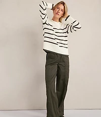 Haven Well Within Organic Cotton Linen Stripe Crewneck