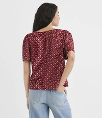 Lotus Flower Flutter Sleeve Top