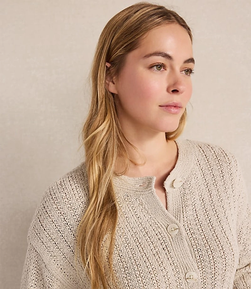 Haven Well Within Linen Tape Yarn Cardigan