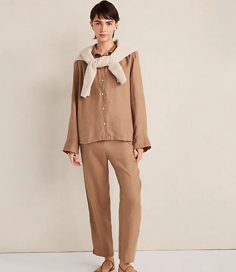 Haven Well Within Everweave Linen Shirred Top
