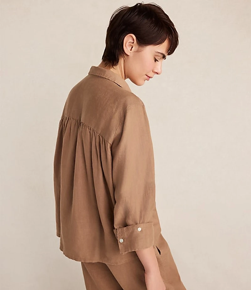 Haven Well Within Everweave Linen Shirred Top