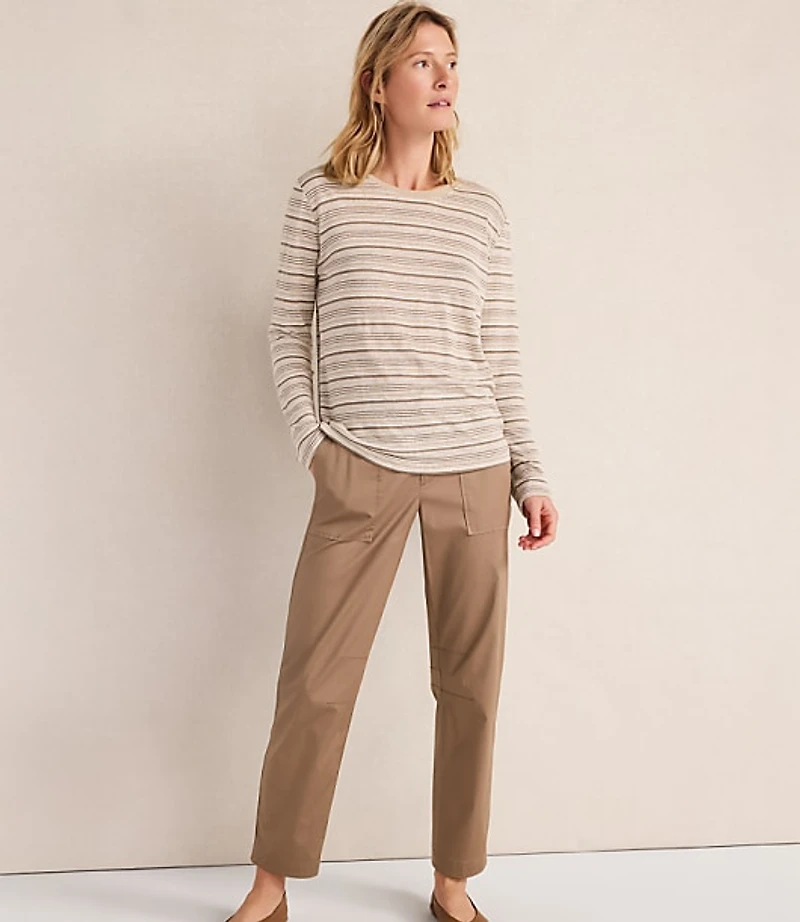 Haven Well Within Organic Cotton Twill Slim Barrel Leg Pants