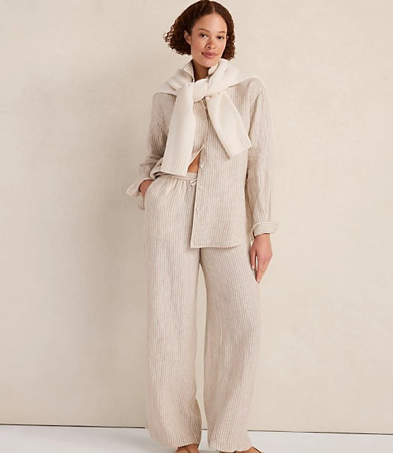 Haven Well Within Everweave Linen Stripe Relaxed Pants