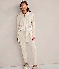 Haven Well Within Botanical-Dyed Organic Cotton Interlock Half-Zip Top