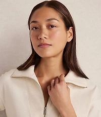 Haven Well Within Botanical-Dyed Organic Cotton Interlock Half-Zip Top