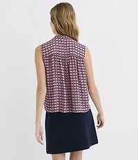 Foulard Shirred Yoke Shell
