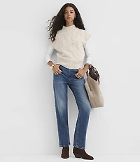 Petite Flecked Angled Ribbed Wedge Sweater