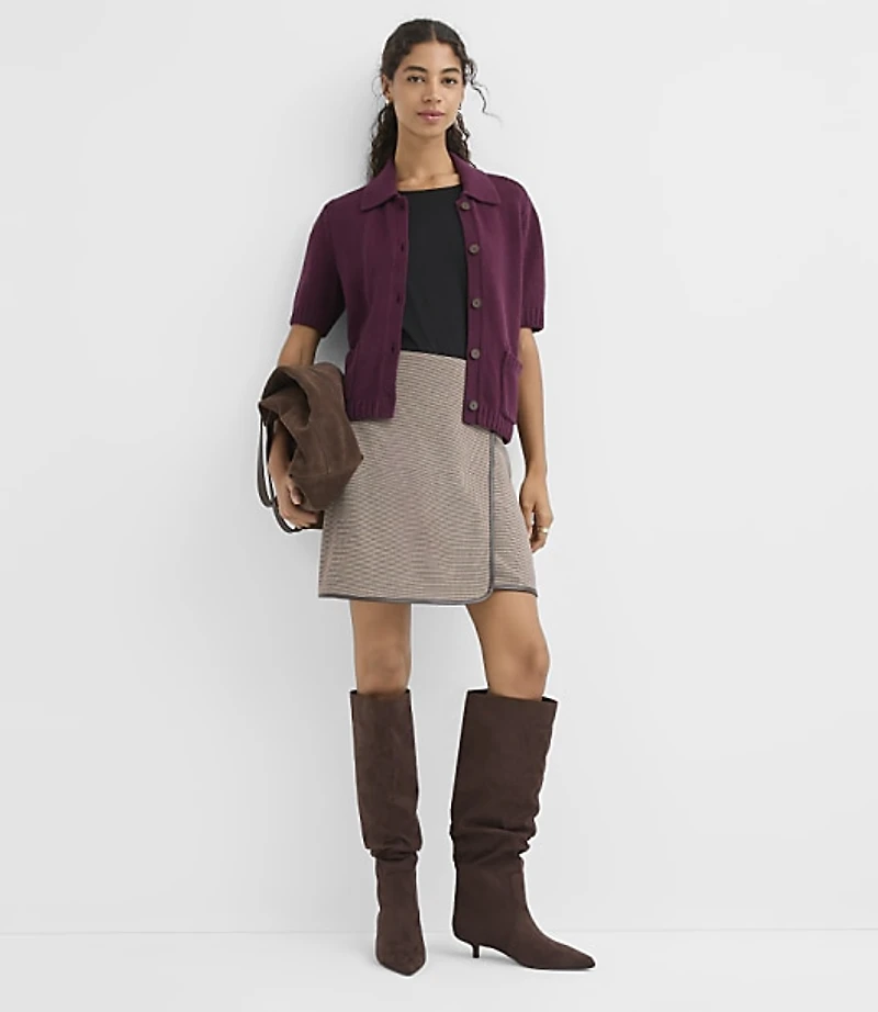 Relaxed Short Sleeve Pocket Cardigan