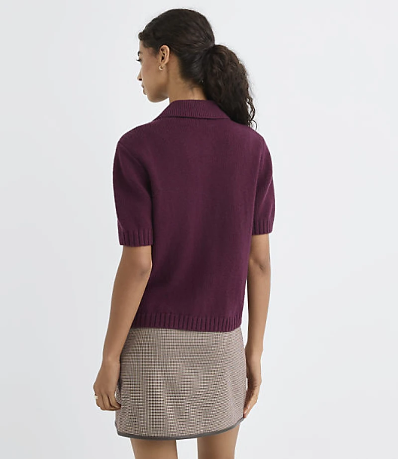 Relaxed Short Sleeve Pocket Cardigan